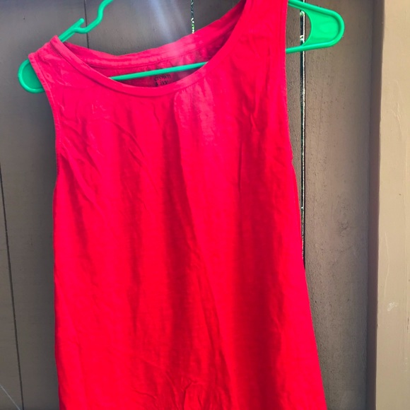 CROWN AND IVY ORANGE SLEEVELESS SHIRT - Picture 1 of 4